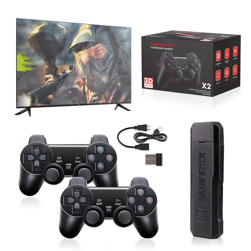 Game Stick Retro 4k - 128GB e 41mil jogos com 2 Controles - Pitchuko's