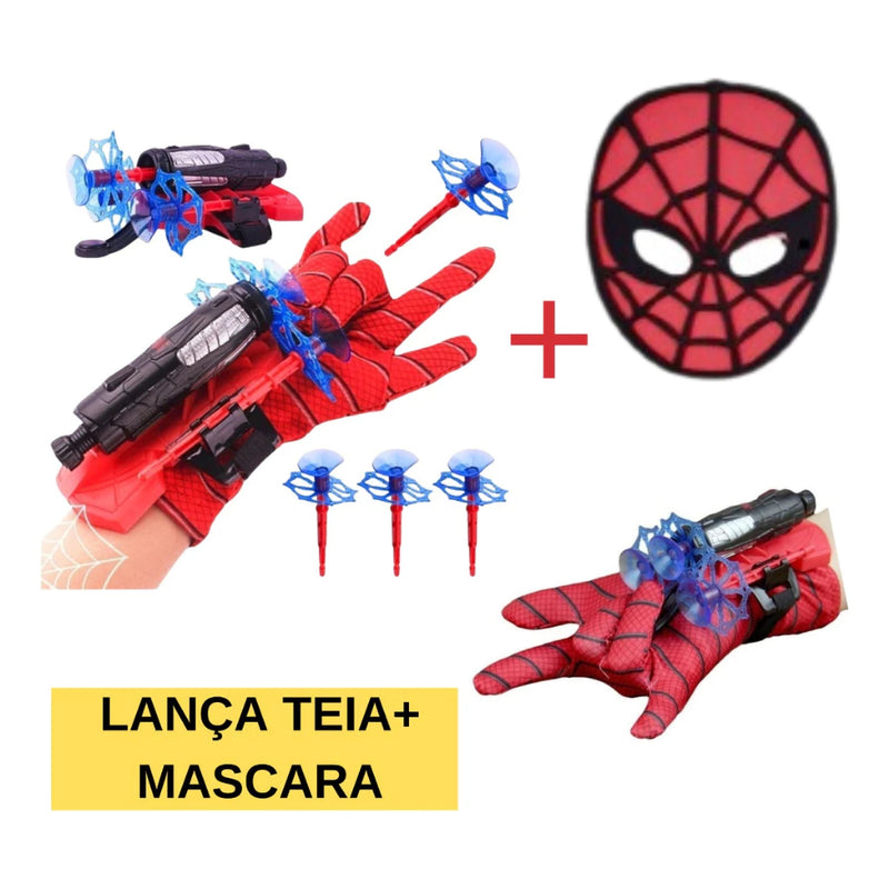 Luva Lança Teia Homem Aranha + Brinde Mascára